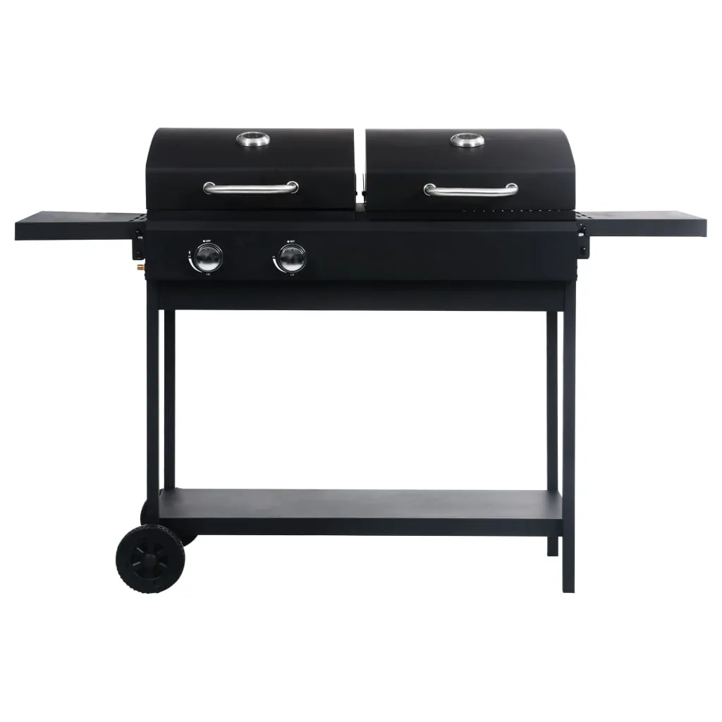 CLORIS - Garten - Gas- und Holzkohle-Grill mit 2 Brennern, 27,1 kg